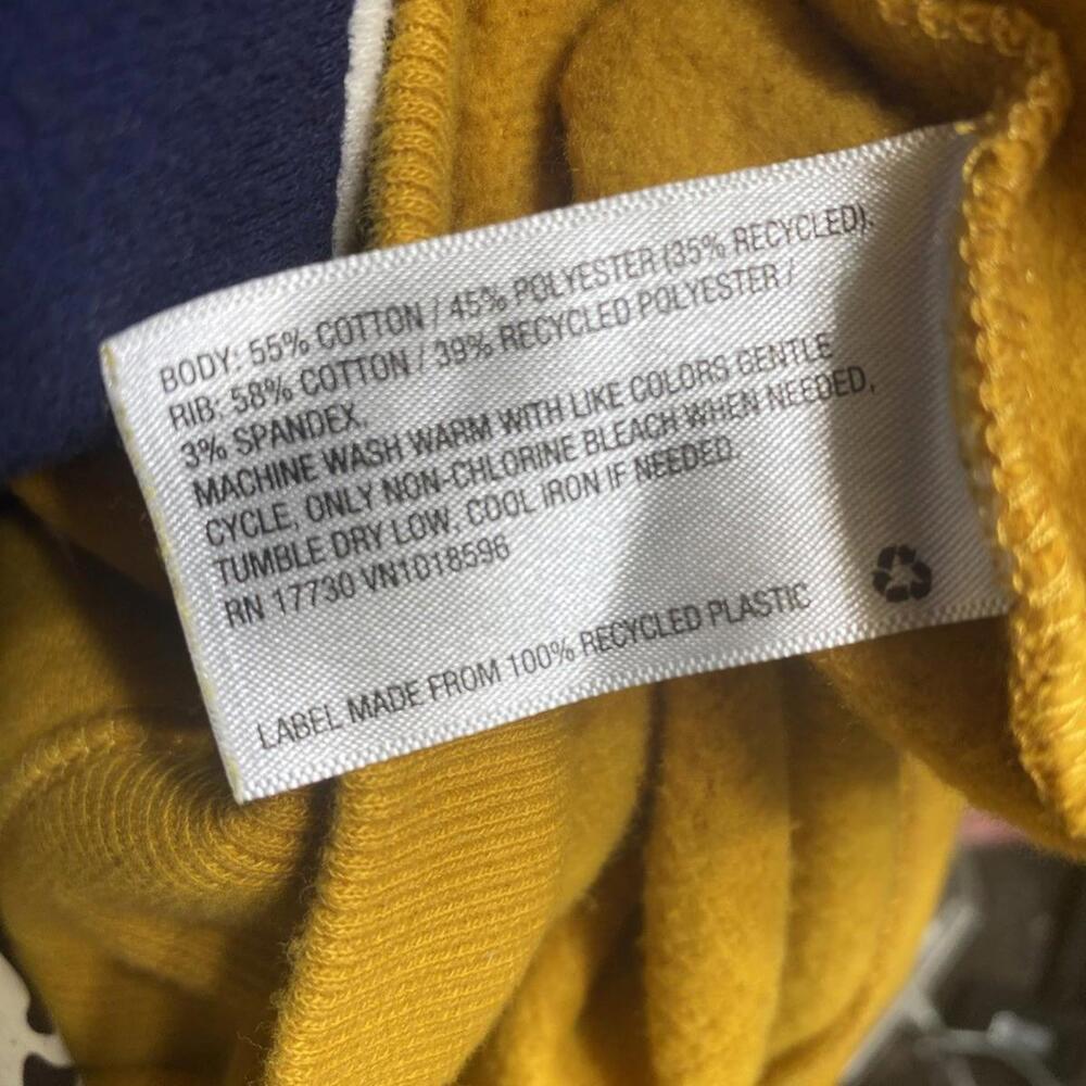Goodfellow Sweater Mens XXL Yellow Blue Pullover Long Sleeve Crew Neck Adult - Picture 10 of 10